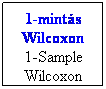 Folyamatbra: Feldolgozs: 1-mints Wilcoxon
1-Sample
Wilcoxon
