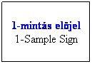 Folyamatbra: Feldolgozs: 1-mints eljel
1-Sample Sign
