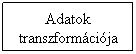 Folyamatbra: Feldolgozs: Adatok
transzformcija
