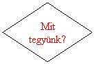 Folyamatbra: Dnts: Mit
tegynk?
